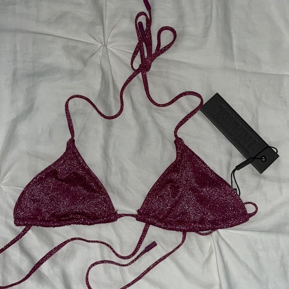 Traingl bikini - violet sparkle - Picture 4 of 5